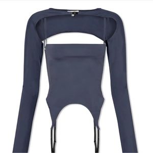 MIAOU PHOENIX TOP Charcoal worn once size small. So hot for a date night